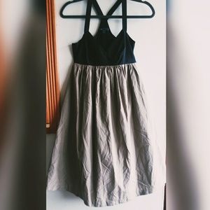 Tan & Black Gap Romper Dress